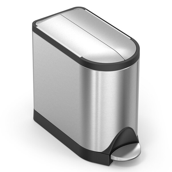 10 Liter Butterfly Step Can, Fingerprint-Proof Brushed Stainless Steel